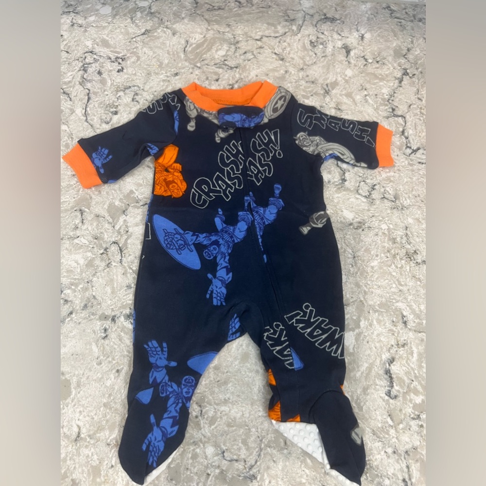 NWT Baby Marvel Amazon Essentials Footsie Pajama Preemie